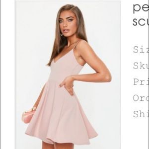 Missguided Petite light pink skater dress